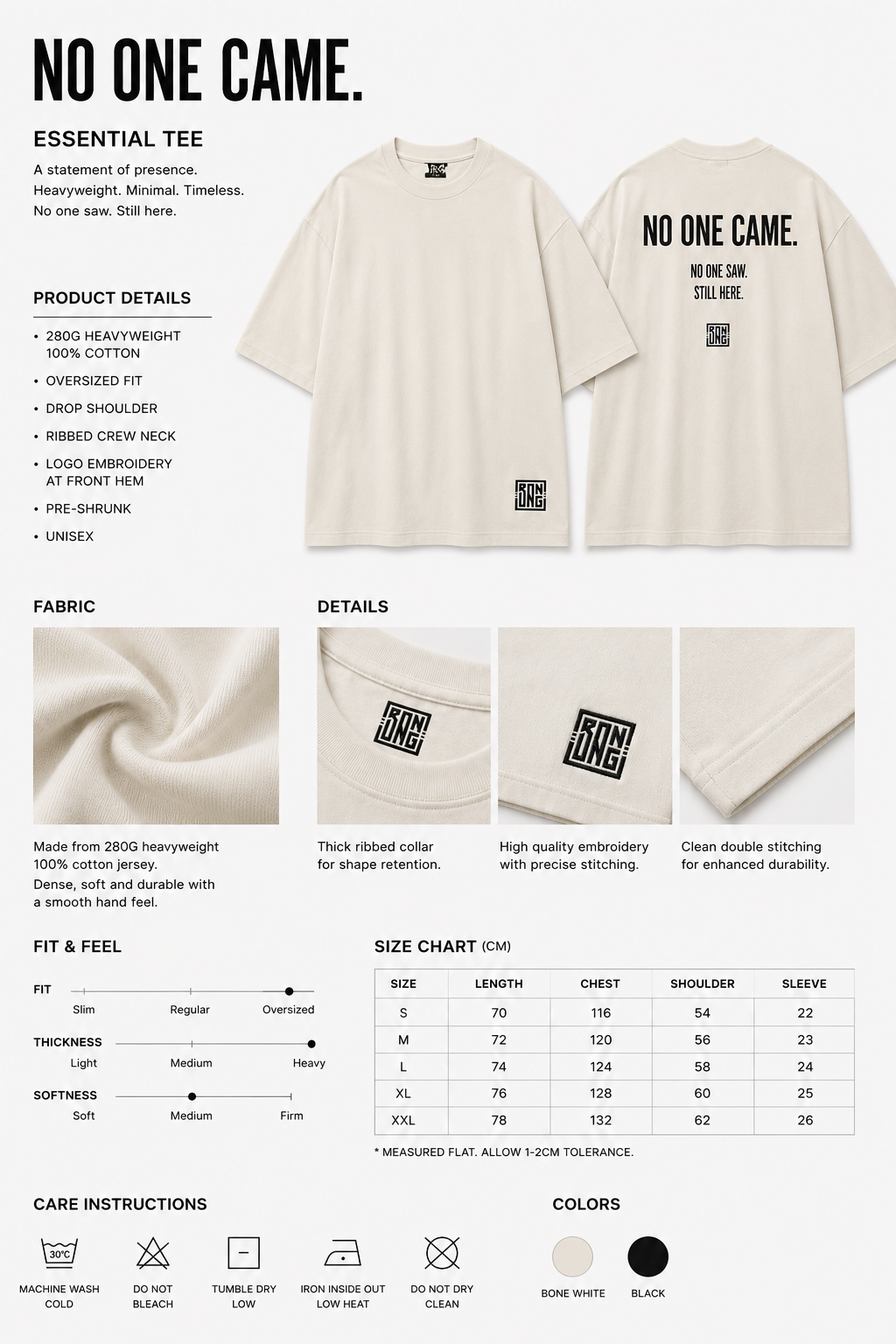 NO ONE CAME TEE