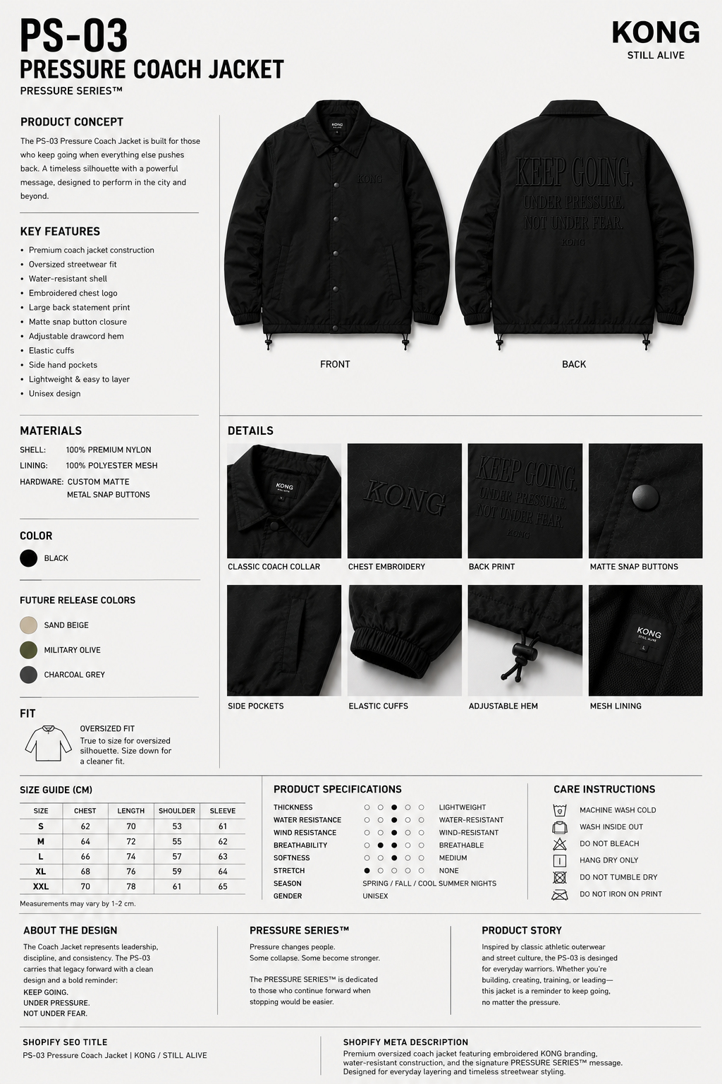 PS-03 PRESSURE COACH JACKET
